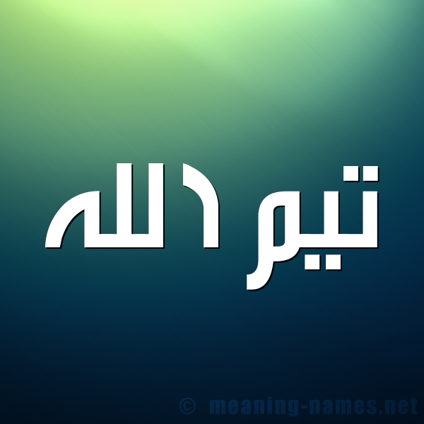 صورة اسم تيمُ الله Timo-Allah شكل 1 صوره للإسم بخط عريض